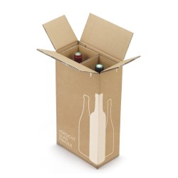 Caisse carton renforcée pour bouteilles