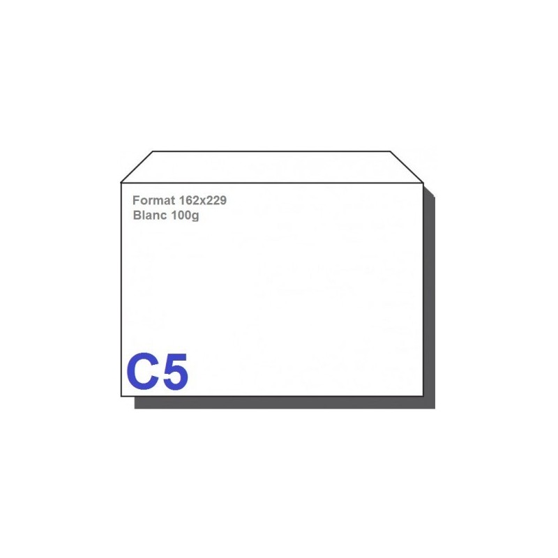 Type C5 - Format 162X229 Blanc 100g