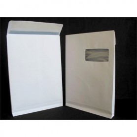Type C4 - Format 229x324x30 - Blanc 120g - AVEC FENETRE 100x50