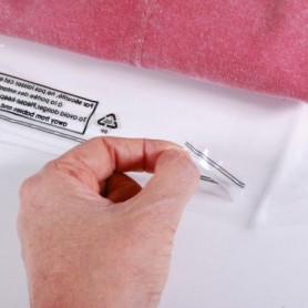 Sachet plastique 50 microns à fermeture adhésive 600X1200 mm