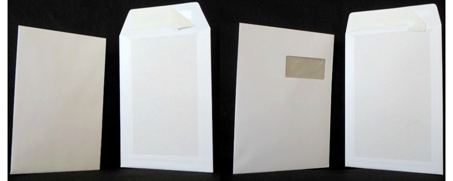 1 Pochettes dos-carton Blanches