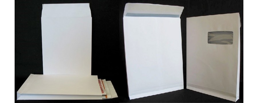 1 Sacs à soufflets velin Blanc